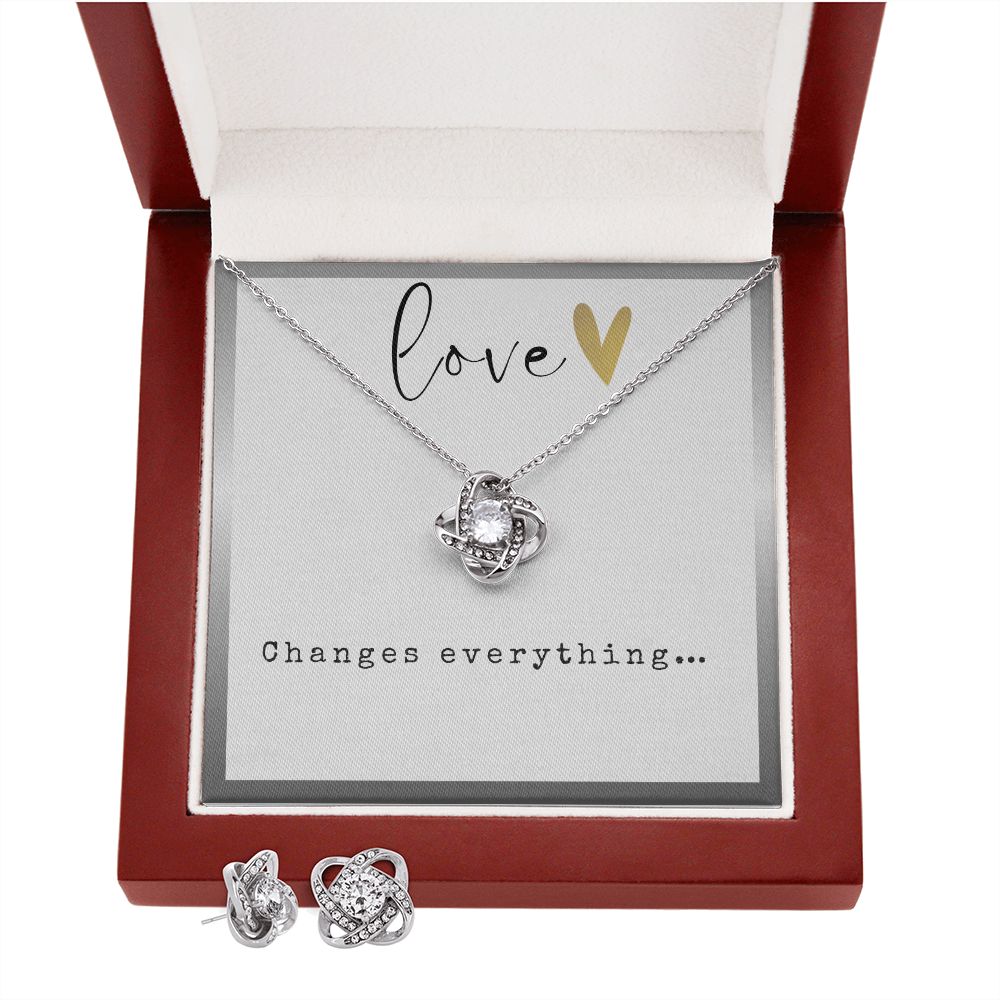 Lovely Forever Love Earring & Necklace Set